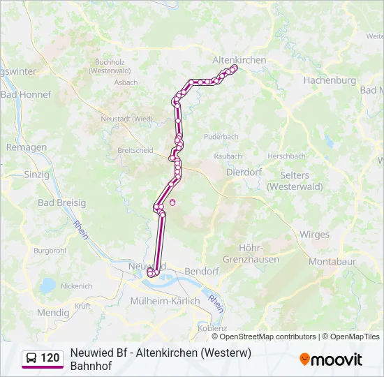 120 Bus Line Map