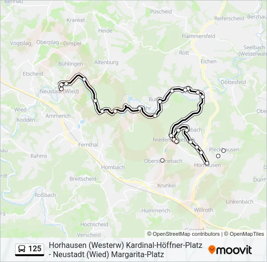 125 Bus Line Map