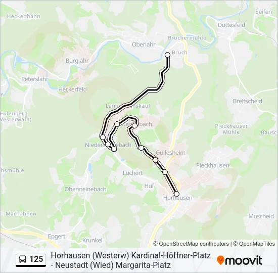 125 Bus Line Map