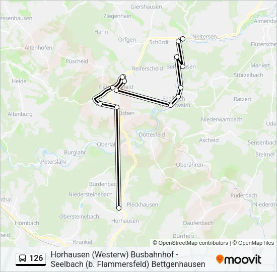 126 Bus Line Map