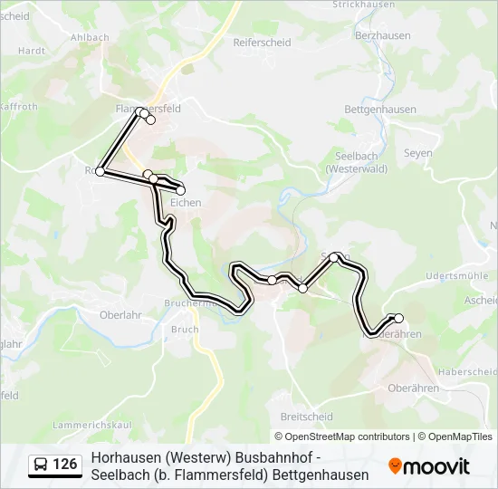 126 Bus Line Map