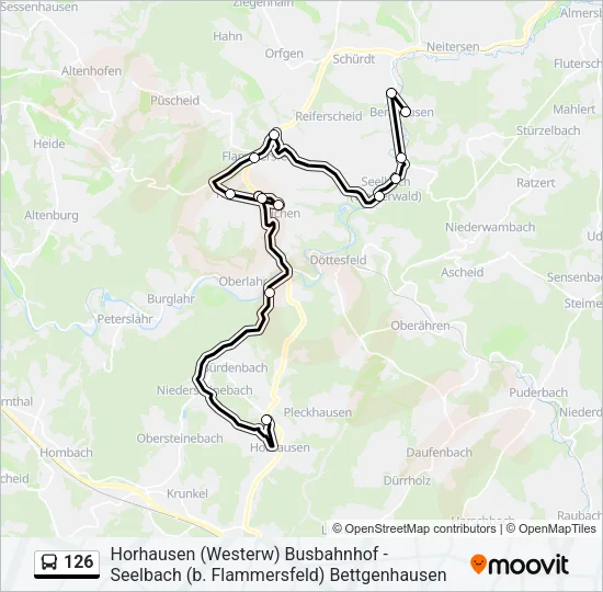 126 Bus Line Map