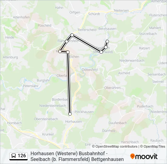 126 Bus Line Map