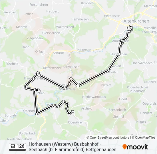 126 Bus Line Map