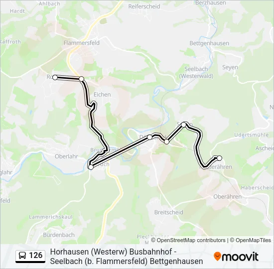 126 Bus Line Map