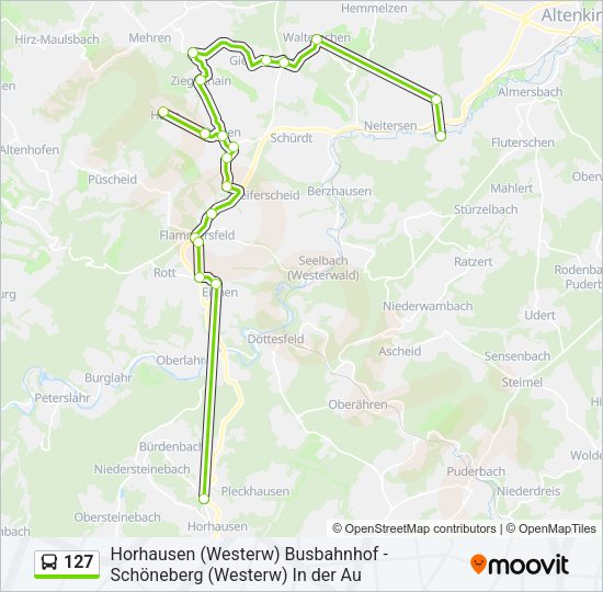 127 Bus Line Map