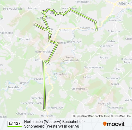 127 Bus Line Map