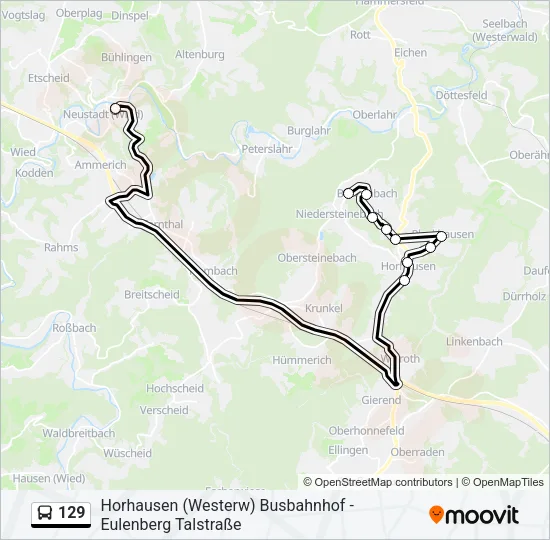 129 Bus Line Map