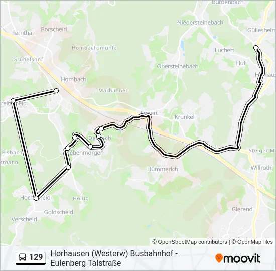 129 Bus Line Map