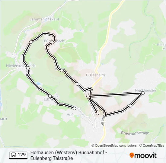 129 Bus Line Map