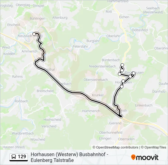 129 Bus Line Map
