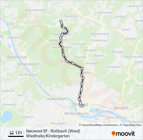131 Bus Line Map