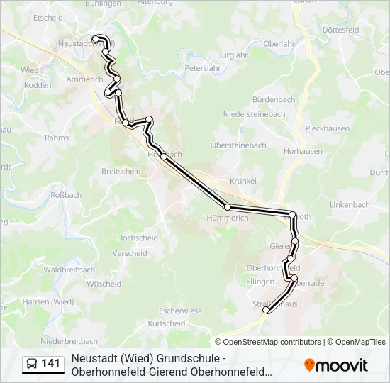 141 Bus Line Map