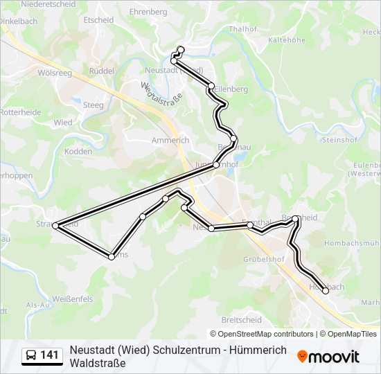 141 Bus Line Map