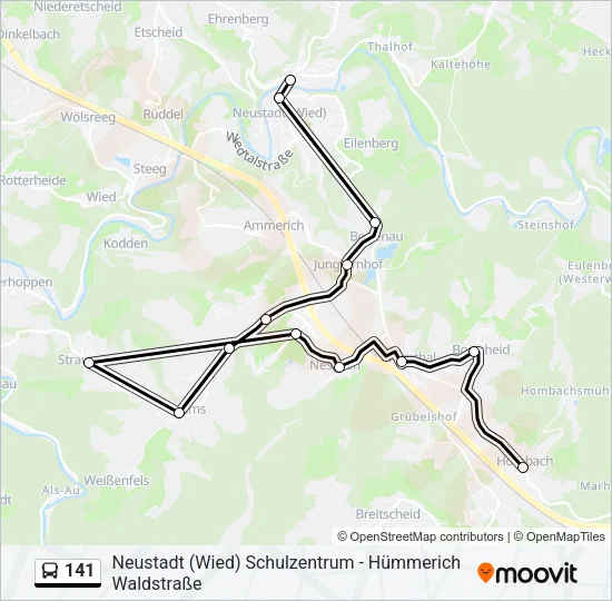 141 Bus Line Map