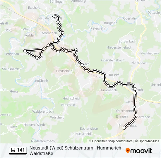 141 Bus Line Map