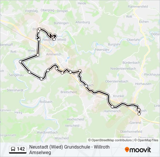 142 Bus Line Map