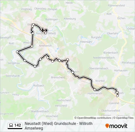 142 Bus Line Map
