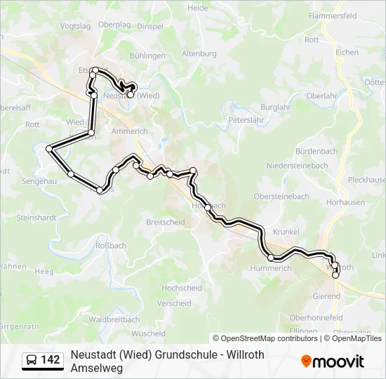 142 Bus Line Map
