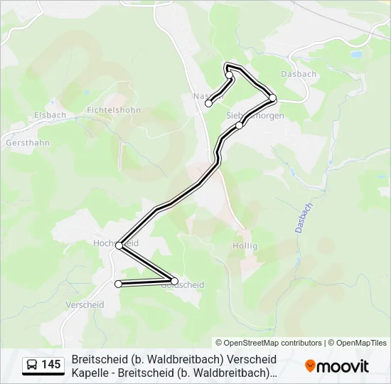 145 Bus Line Map