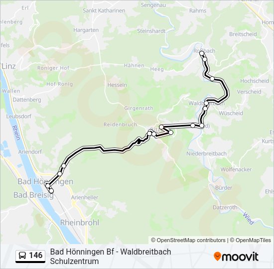 146 Bus Line Map