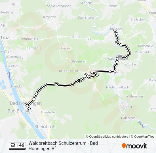 146 Bus Line Map
