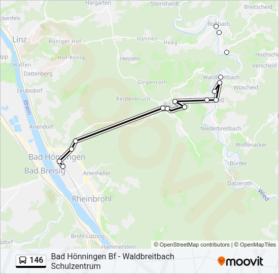 146 Bus Line Map
