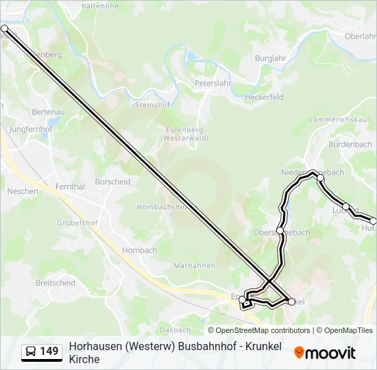 149 Bus Line Map