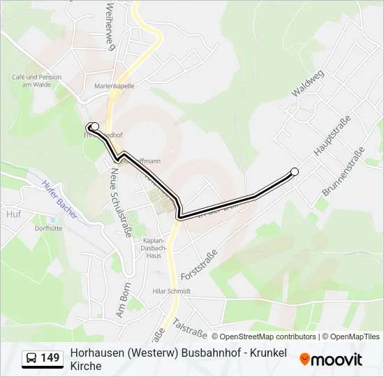 149 Bus Line Map