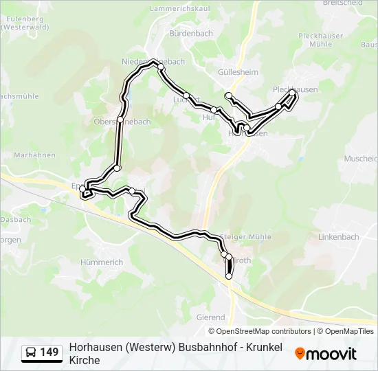 149 Bus Line Map
