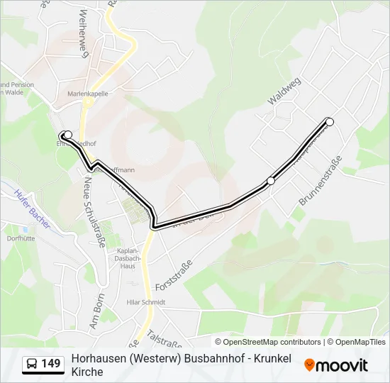 149 Bus Line Map