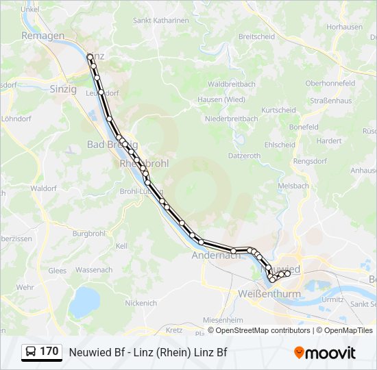 170 Bus Line Map
