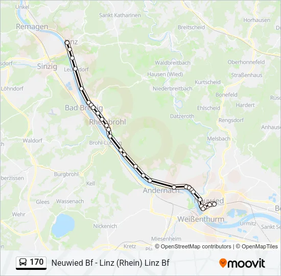 170 Bus Line Map