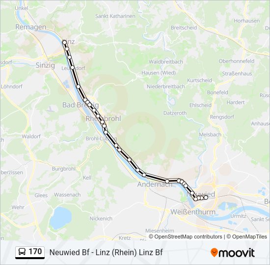 170 Bus Line Map