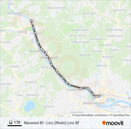 170 Bus Line Map