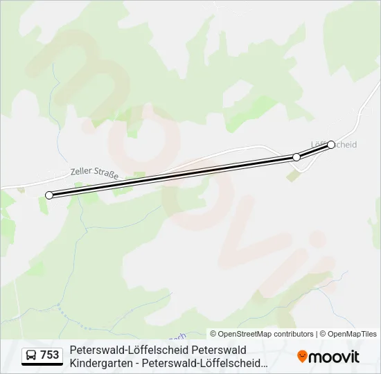 753 Bus Line Map