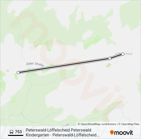 753 Bus Line Map