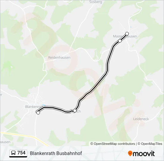 754 Bus Line Map