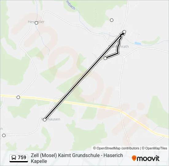 759 Bus Line Map