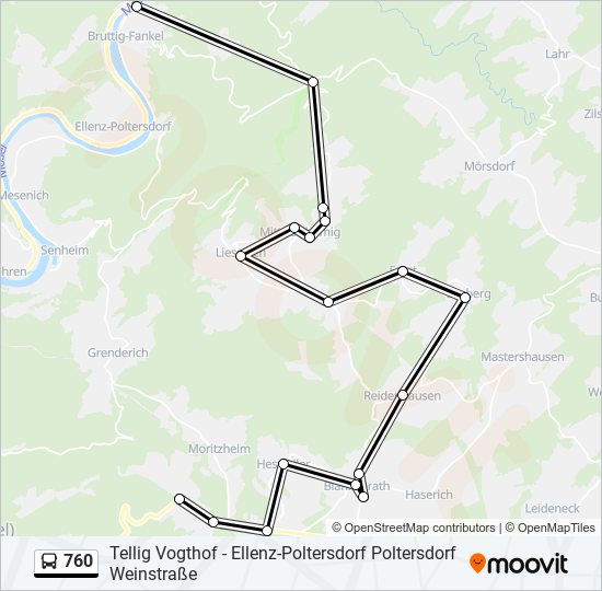 760 Route: Schedules, Stops & Maps - Bruttig-Fankel Bruttig Moselufer ...