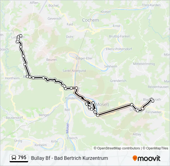 795 Bus Line Map