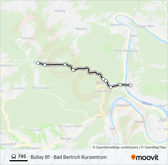 795 Bus Line Map