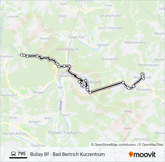 795 Bus Line Map