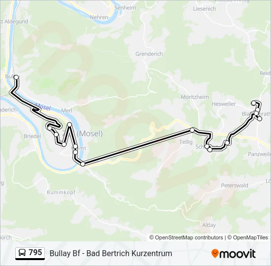 795 Bus Line Map