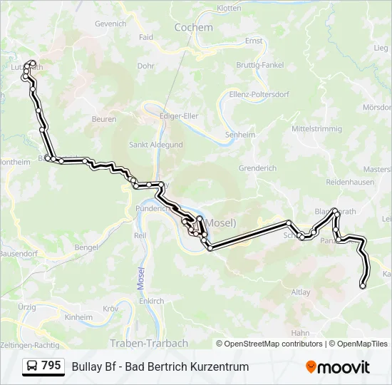 795 Bus Line Map