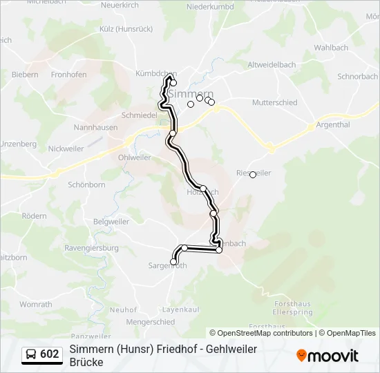 602 Bus Line Map