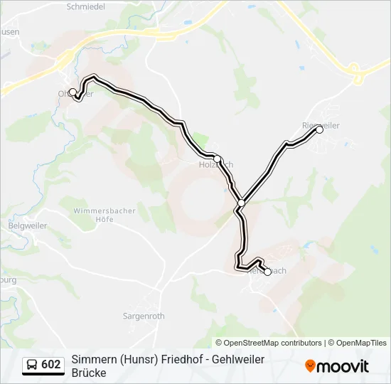 602 Bus Line Map