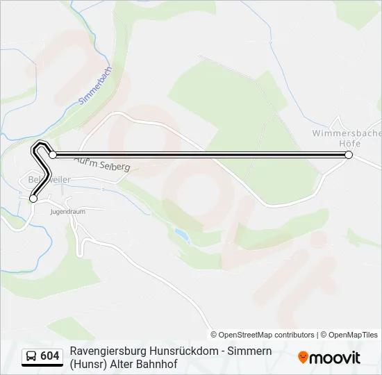 604 Bus Line Map
