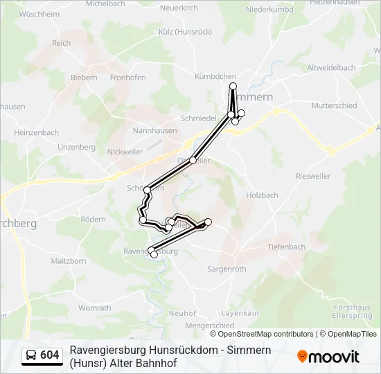 604 Bus Line Map