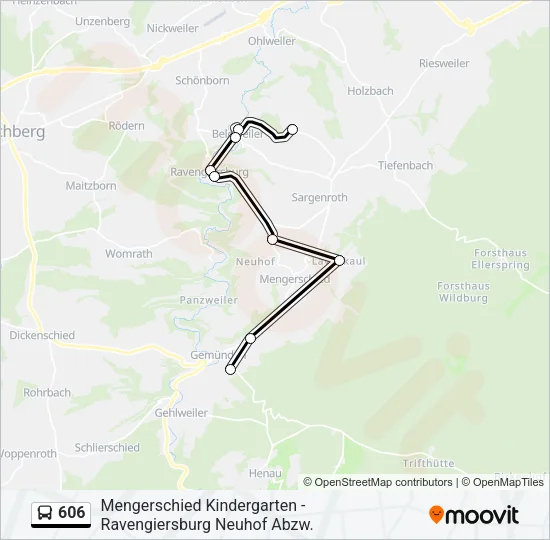 606 Bus Line Map
